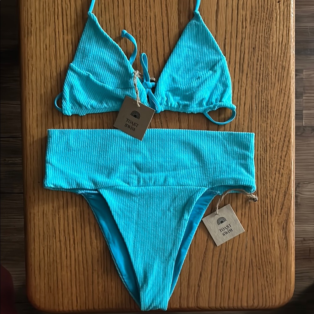 Toast Blue Bikini Set size Small